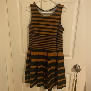 Brown and black dress